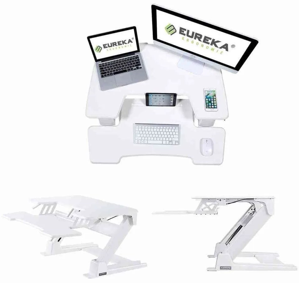 Gaming бюро - Eureka Ergonomic® CV-PRO 36-Бял