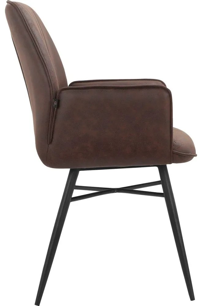 Кафяви тапицирани трапезни столове в комплект 2 бр. Anzo – Støraa