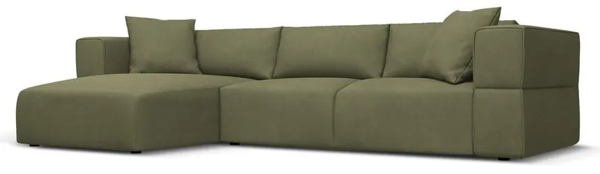 Светлозелен ъглов диван, ляв ъгъл Esther – Milo Casa