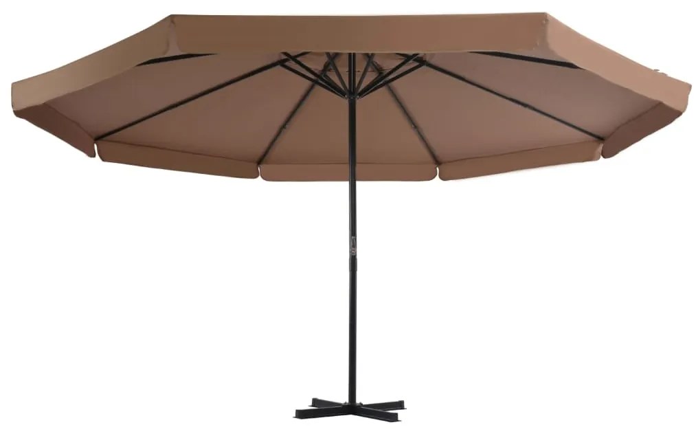 Градински чадър с преносима основа Bassett, таупе