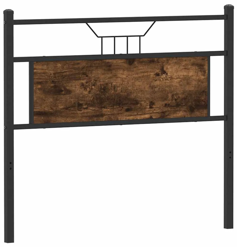 4106772 vidaXL Резервна табла за легло, опушен дъб, 100 см, инженерно дърво и стомана