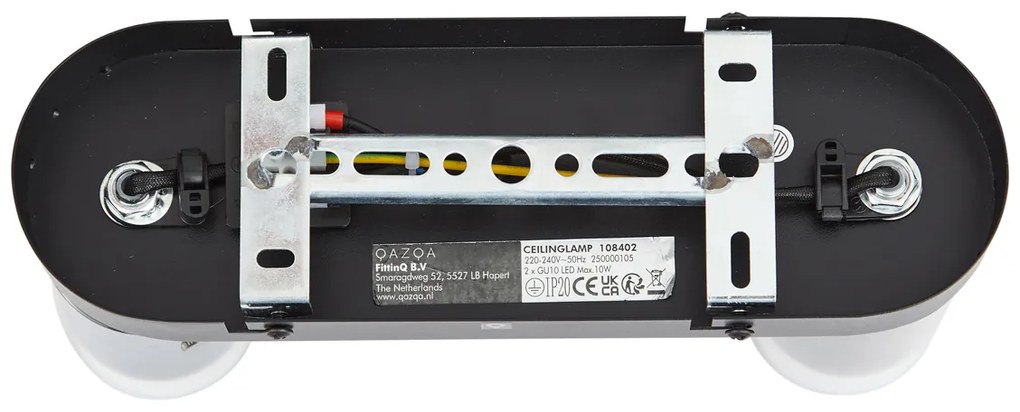 Модерен таванен прожектор Gunmetal 2-лампи Въртящ се и регулируем - Drain