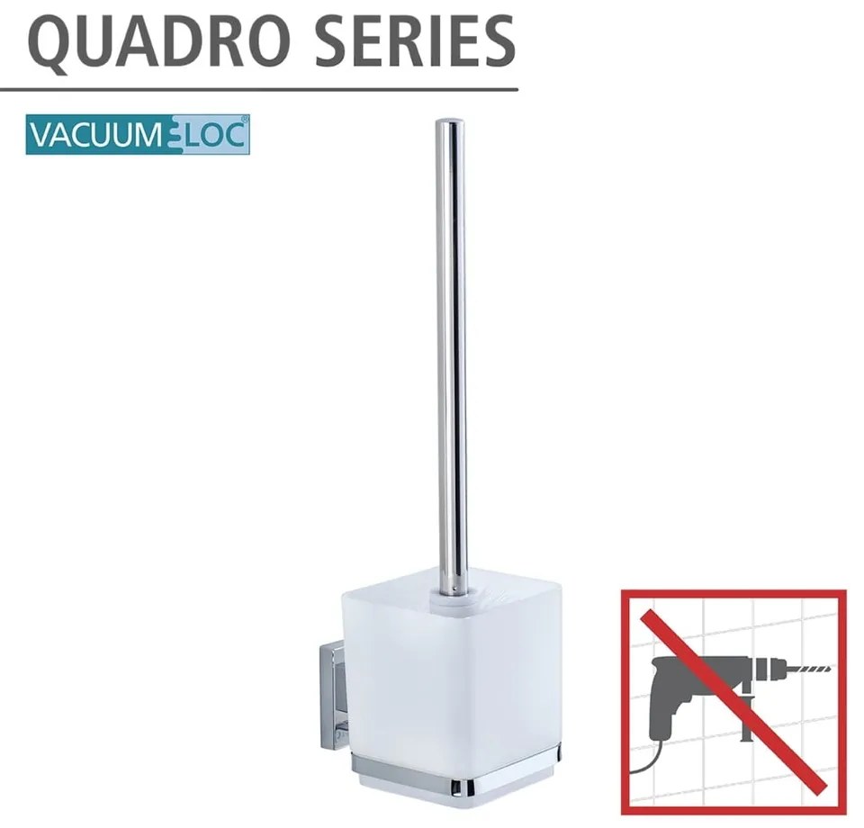 Самоносеща поставка за четка за тоалетна Vacuum-Loc, товароносимост до 33 кг - Wenko