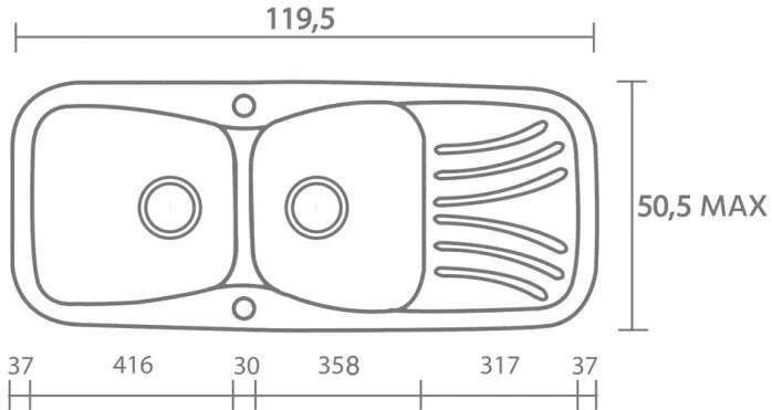 Мивка Sanitec 311-Granite Celtic Stone