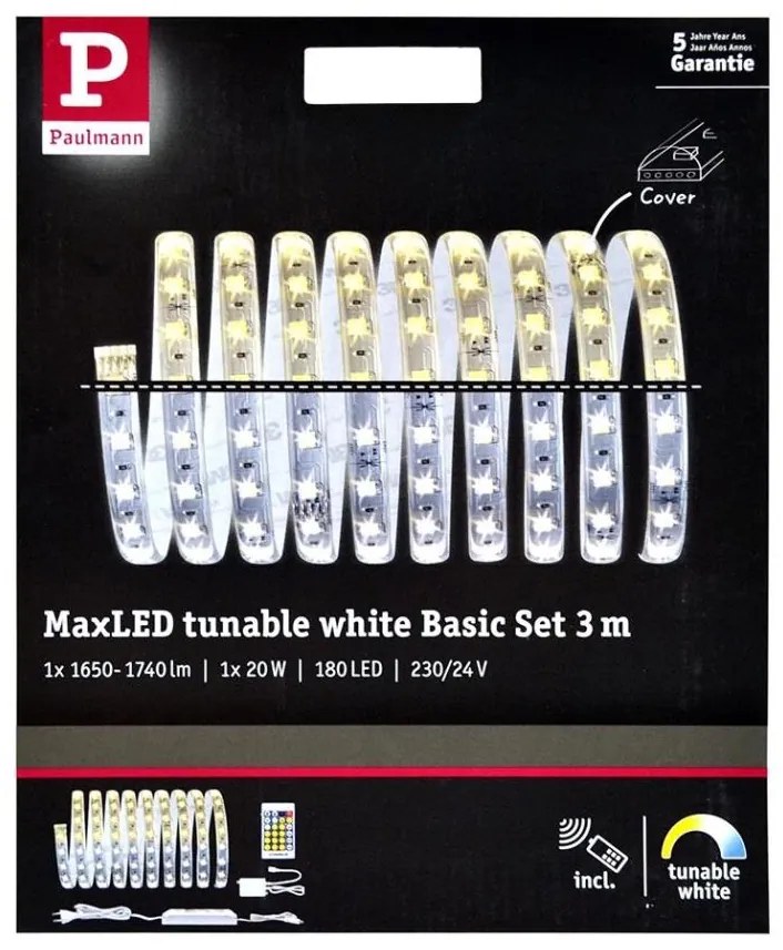 Paulmann 70624 - LED лента MAXLED 3м 20W 230V с димер и дистанционно