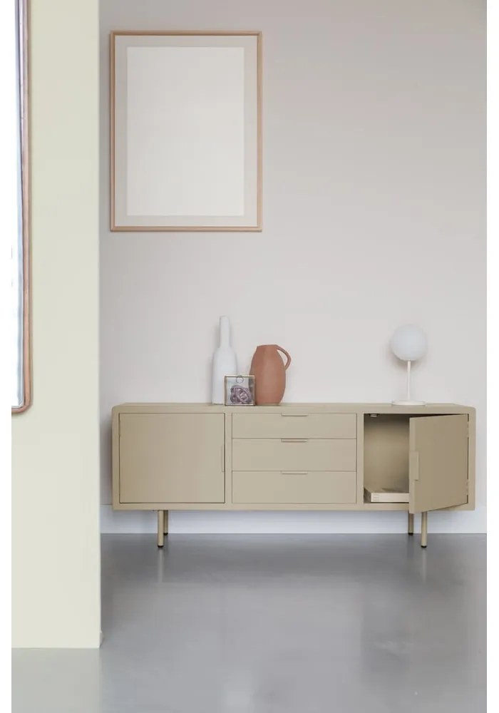 Бежов скрин 140x55x40 cm Kos – White Label