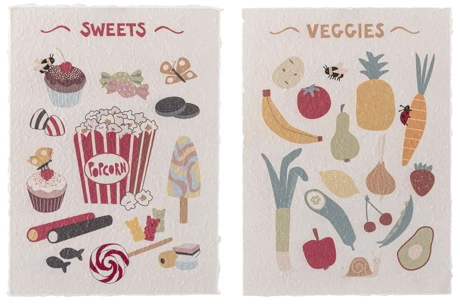 Детски картини в комплект от 2 броя 26x35 cm Papio – Bloomingville Mini