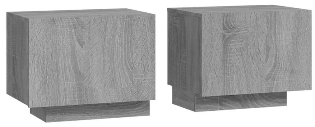 3152833 vidaXL Нощно шкафче, сив сонома, 100x35x40 см, инженерно дърво