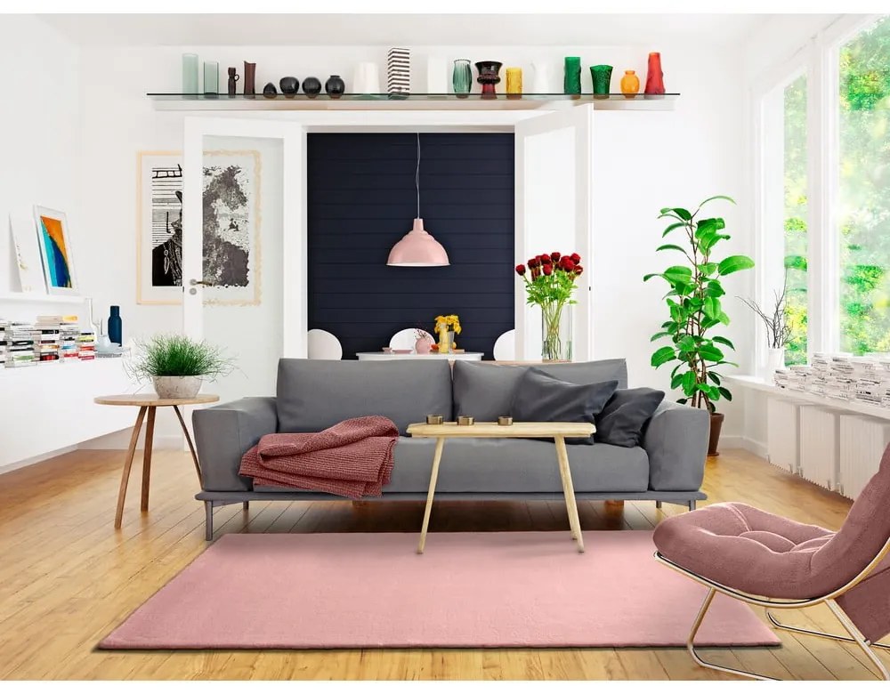 Розов килим Berna Liso, 60 x 110 cm - Universal