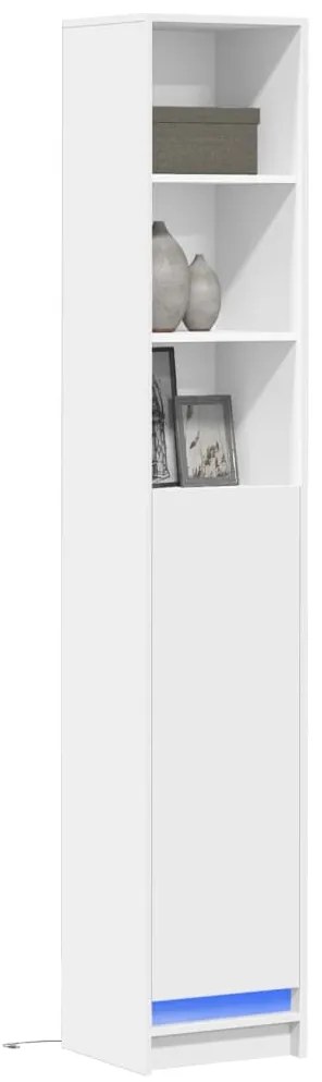 Sonata H Сайдборд с LED, бял, 36x32,5x200 см, инженерно дърво