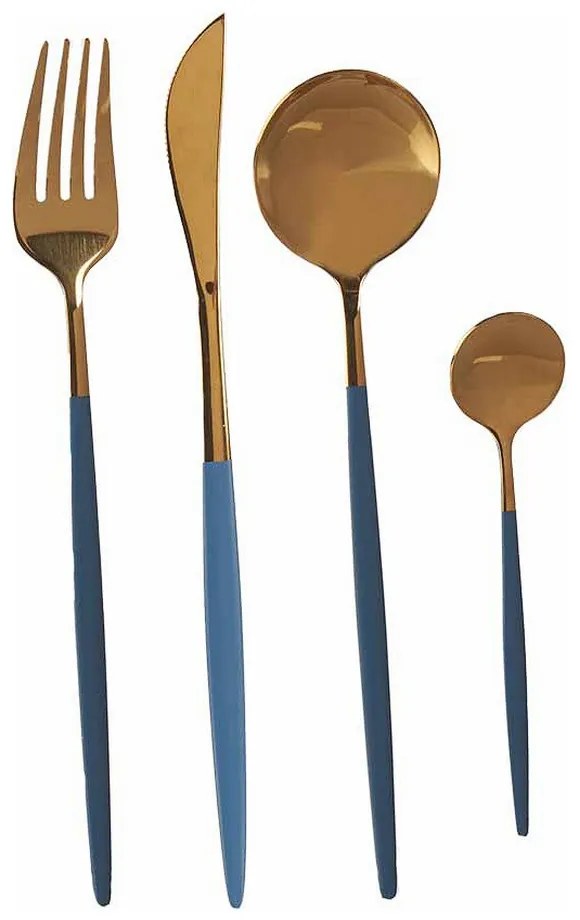 Комплект Прибори Сив Златен Неръждаема стомана (8 pcs)