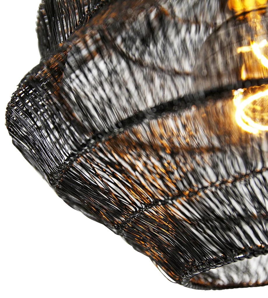 Ориенталски таванен аплик черен 25 см - Vadi