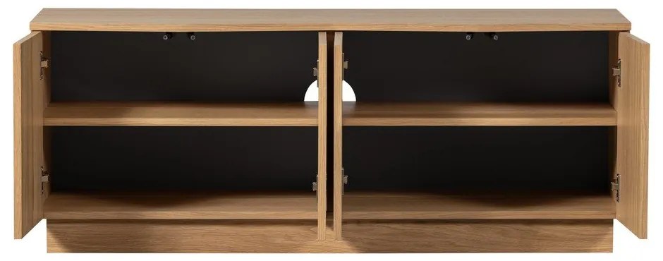 Маса за телевизор от масивен дъб в естествен цвят 133x52x45 cm Zuma – WOOOD