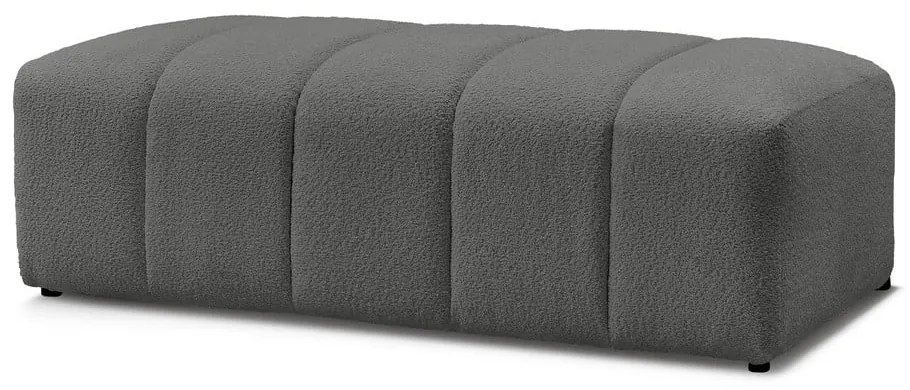 Тъмносива табуретка от прежда с примки от букле Annecy – Bobochic Paris