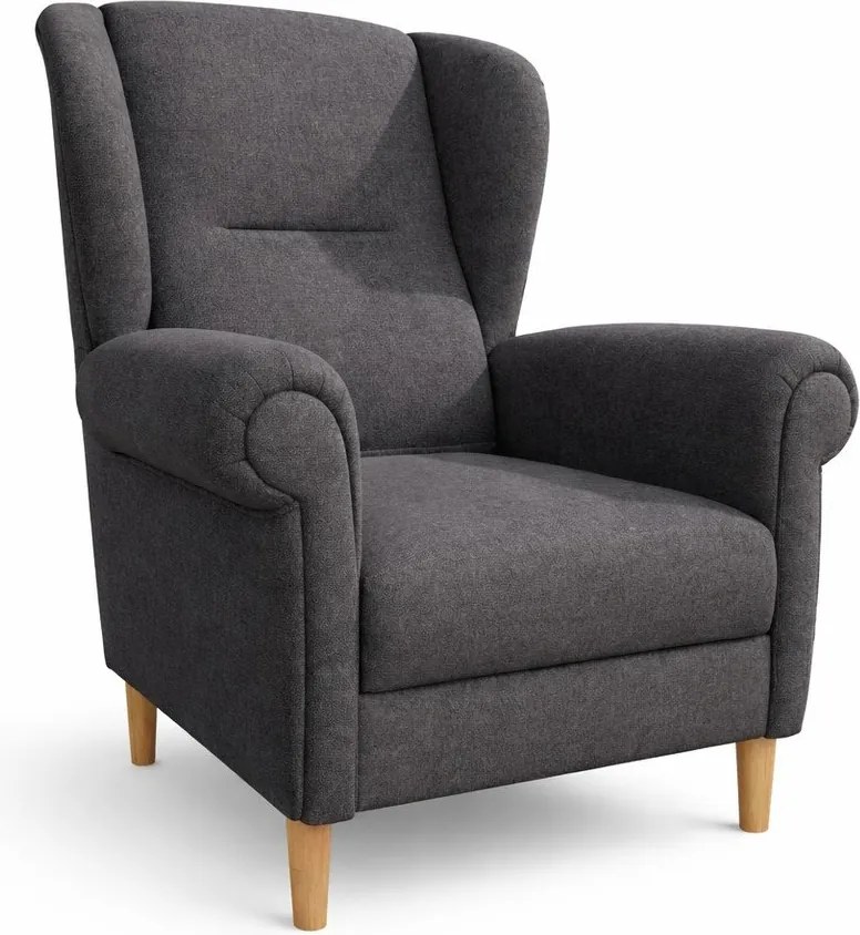 Тъмносиво кресло крило Swan – Ropez