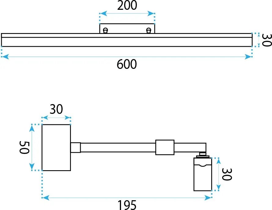 LED аплик за баня APP1870-1W 60cm CHROME