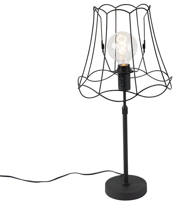 Настолна лампа черна с рамка Granny 30 cm регулируема - Parte