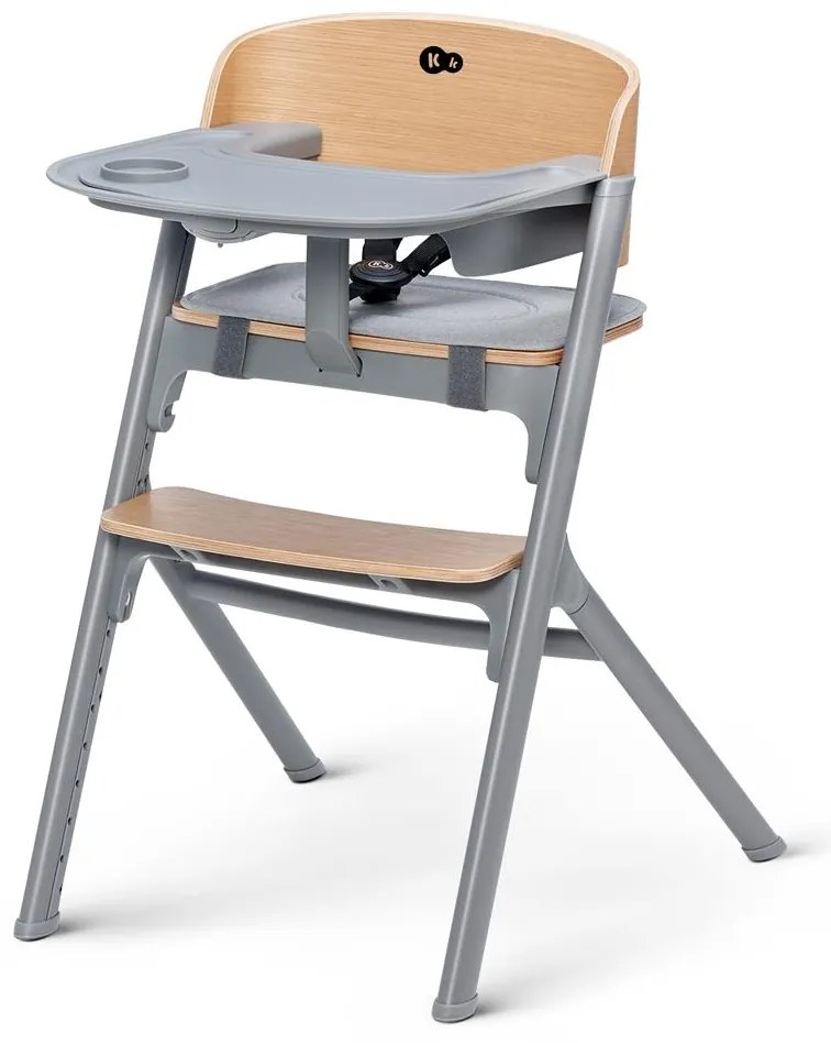 KINDERKRAFT SELECT - Детско столче за хранене 3в1 LIVY Premium дъб
