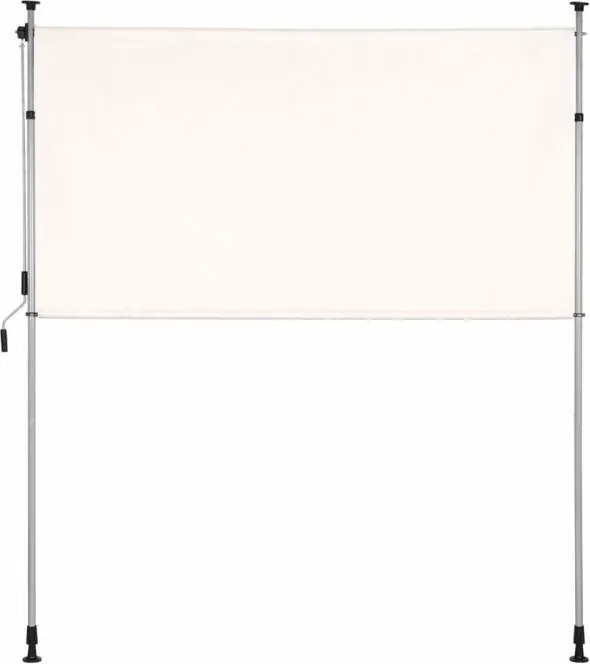 Свободностояща тента за балкон, параван за тераса с дръжка - бежова