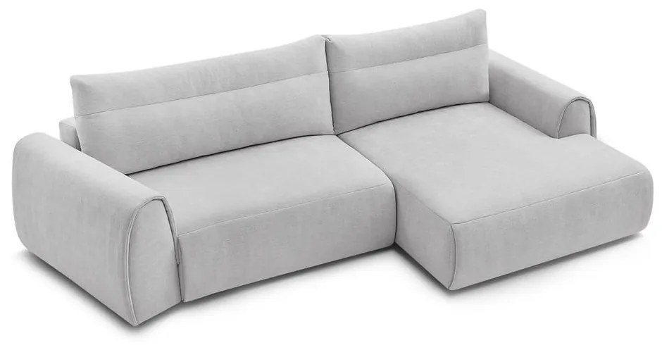 Светлосив ъглов диван Aden – Bobochic Paris