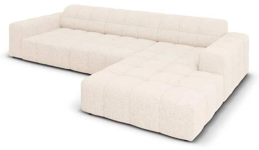 Кремав ъглов диван (десен ъгъл) Chicago - Cosmopolitan Design