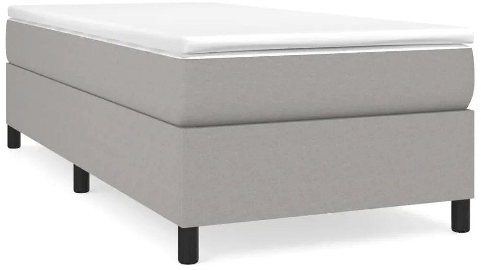 3120814 vidaXL Рамка за легло с пружини, светлосива, 80x200 см, плат