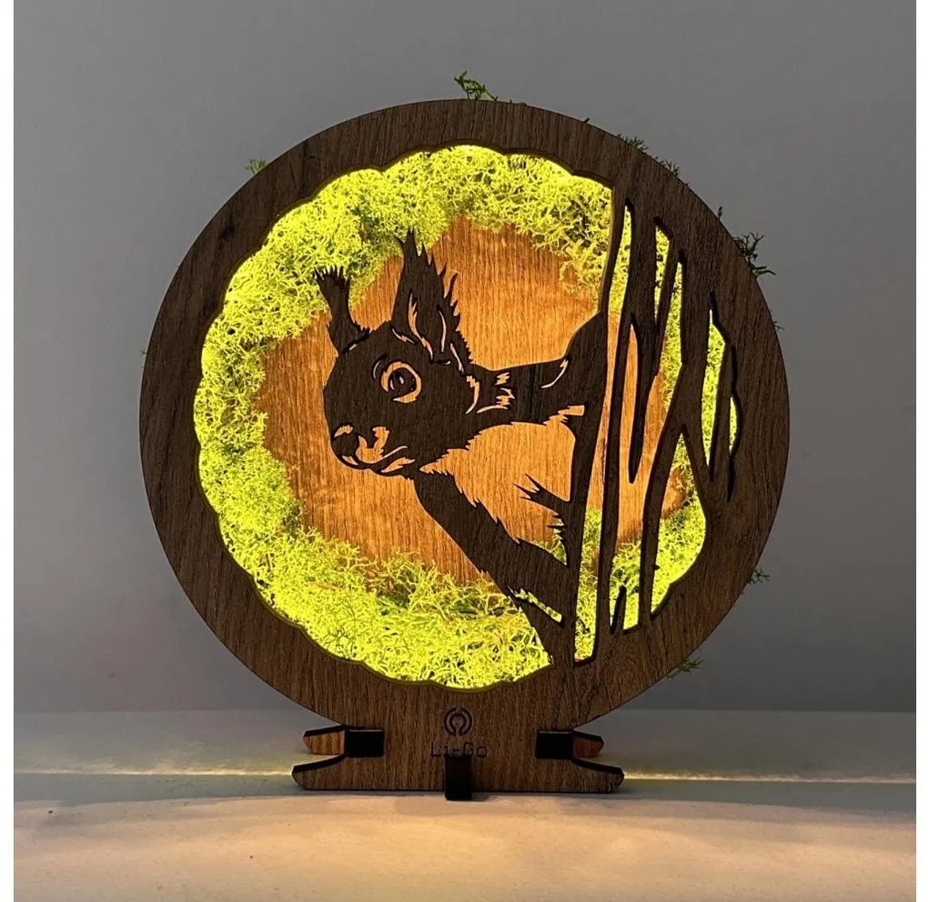 Li-Go 23625/DUB2 - Настолна декоративна LED лампа с регулируема яркост LED/12W/230V 20x22 cm дъб