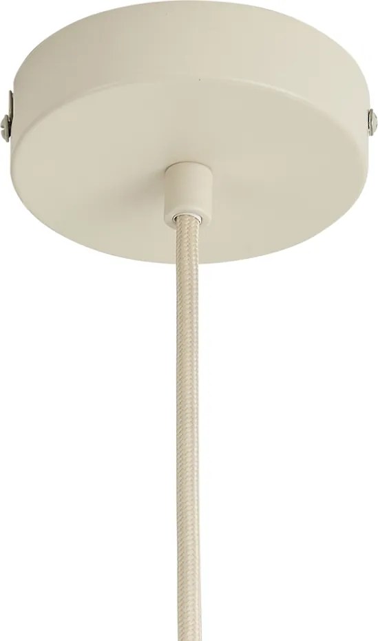 Japandi висяща лампа бежова с ленен абажур 50 см - Fedde