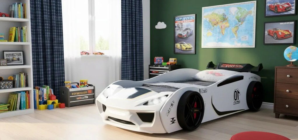 Детско легло кола Vento Eco Sportline-бял
