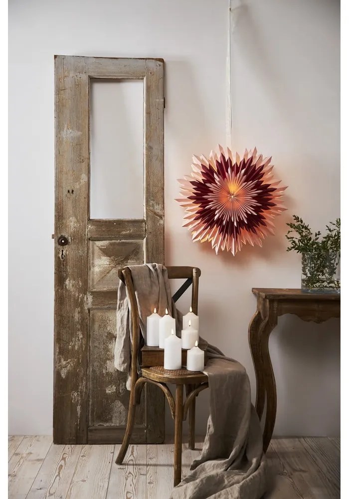 Розова коледна украса , ø 60 cm Ice - Star Trading