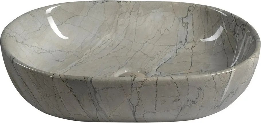 Сива керамична мивка 59x42 cm Dalma – Sapho