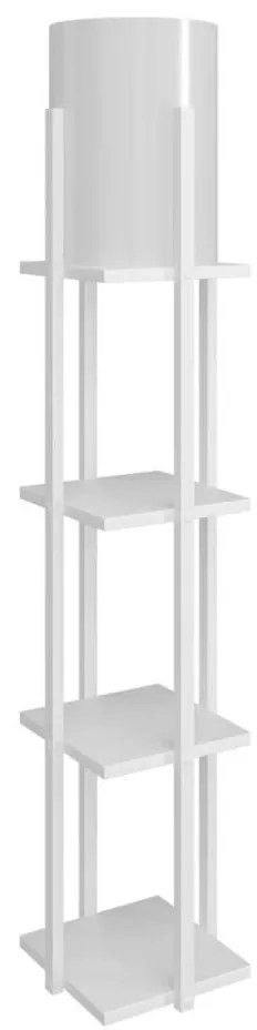 Подова лампа с рафтове NORA 1xE27/40W/230V бял