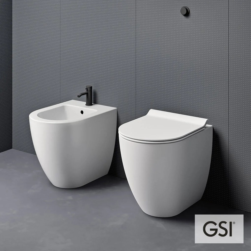 Мивка Pura/55 Swirlflush с капак Super Slim MS86SC GSI-Бял