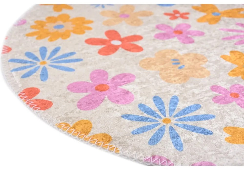 Детски килим подходящ за пране ø120 cm Joyfull Garden – Vitaus
