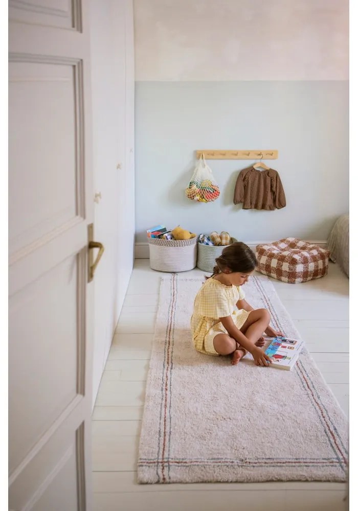 Кремава ръчно изработена памучна пътека подходяща за пране 80x230 cm Cuisine Natural – Lorena Canals