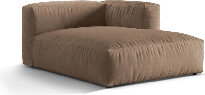 Светлокафяв кадифен модул за диван (десен ъгъл) Martina – Micadoni