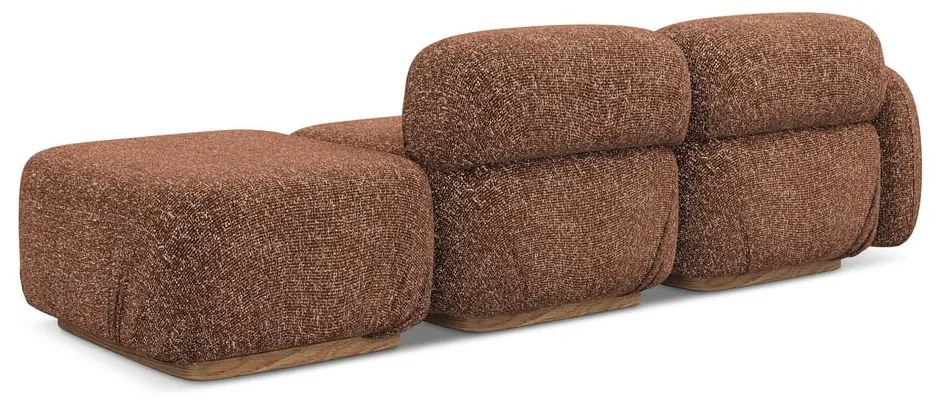 Оранжев/кафяв модулна лежанка (ляв ъгъл) Ailani – Makamii