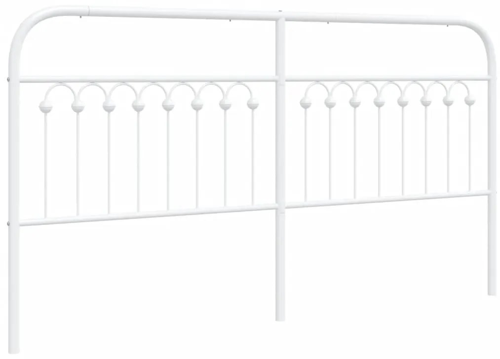 376685 vidaXL Метална резервна табла за легло, бяла, 180 см