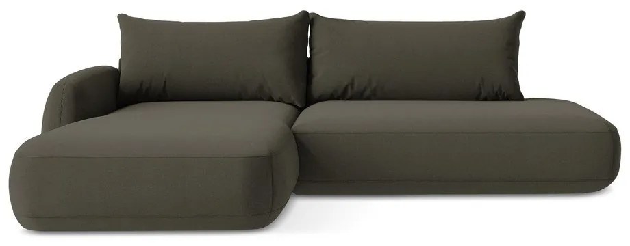 Кафяв сгъваем ъглов диван (ляв ъгъл) Hale – Makamii