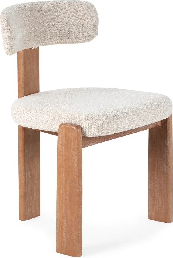 Кремави тапицирани трапезни столове в комплект 2 бр. Nadia – MOME