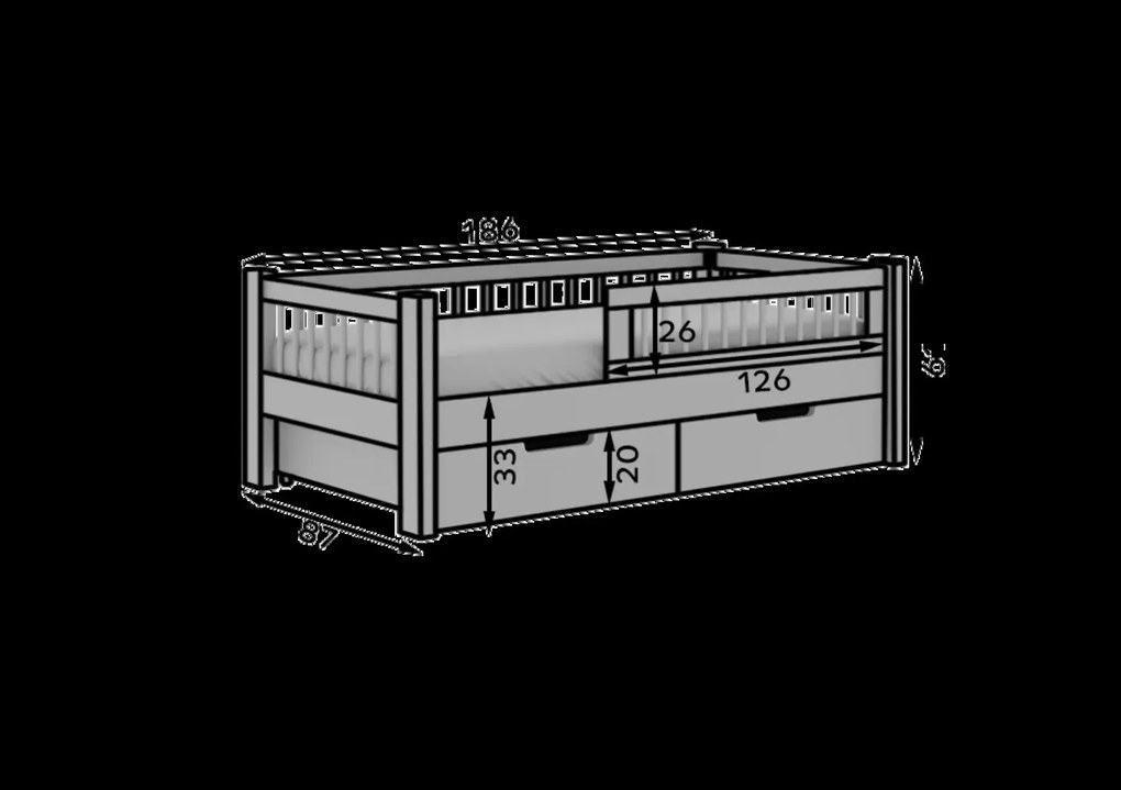 Детско легло Blossom-Leuko-80 x 180