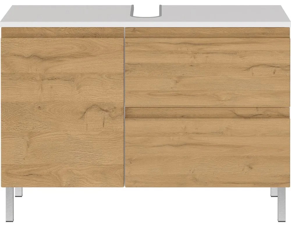 Бял шкаф под умивалника от дъб 80x56 cm Torrance - Germania