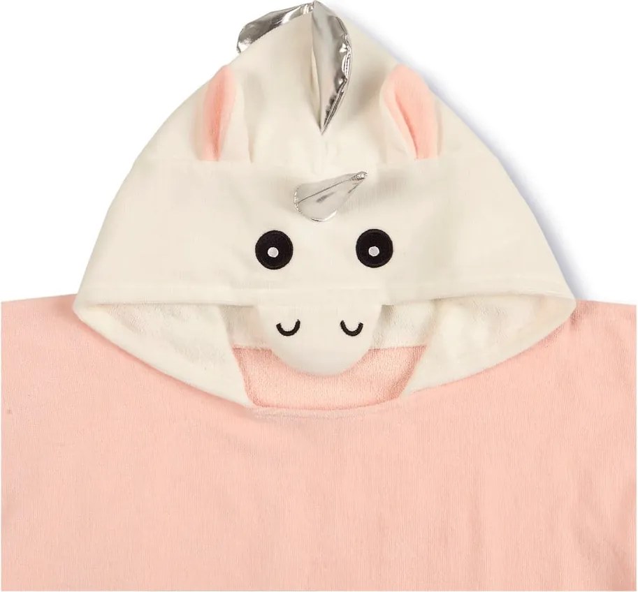 Розово памучно детско пончо Lola – Good Morning