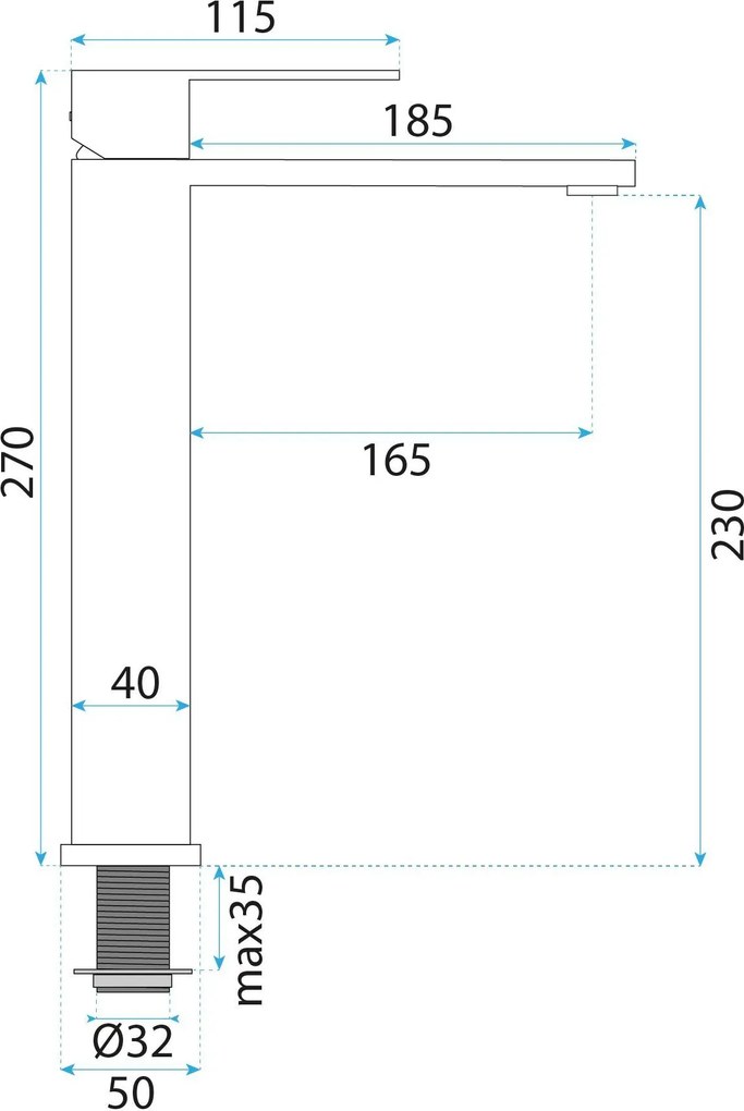 Смесител за баня Rea Hunter Brush Gold High