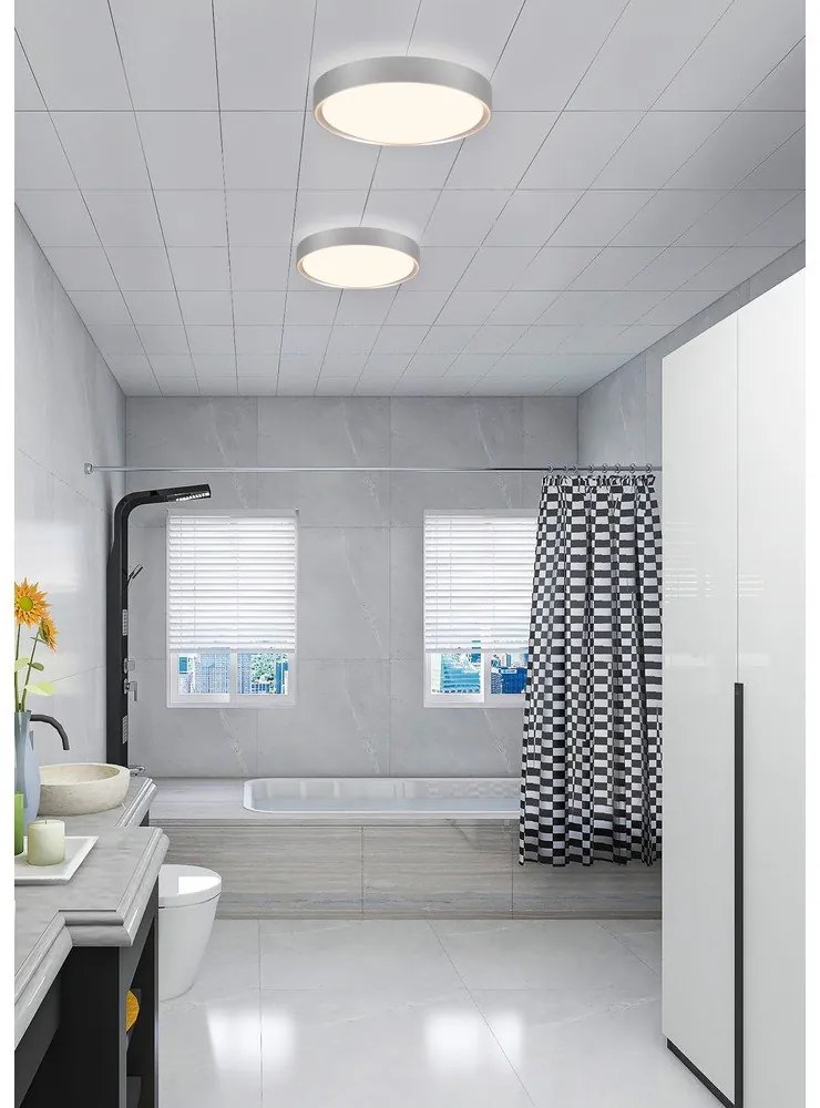 Светодиодна лампа за таван в сребристо ø 33 cm Clarimo - Trio