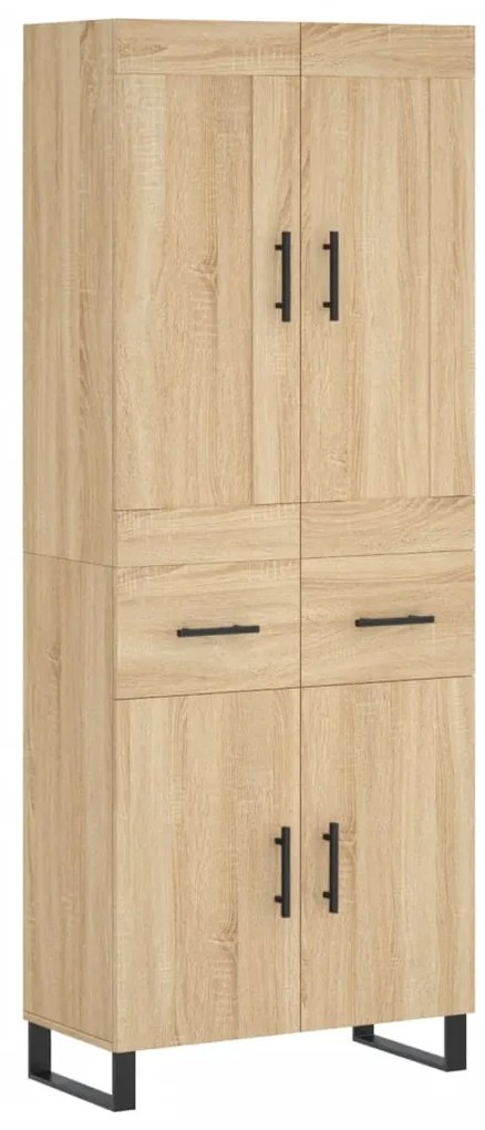 3199900 vidaXL Висок шкаф, дъб сонома, 69,5x34x180 см, инженерно дърво