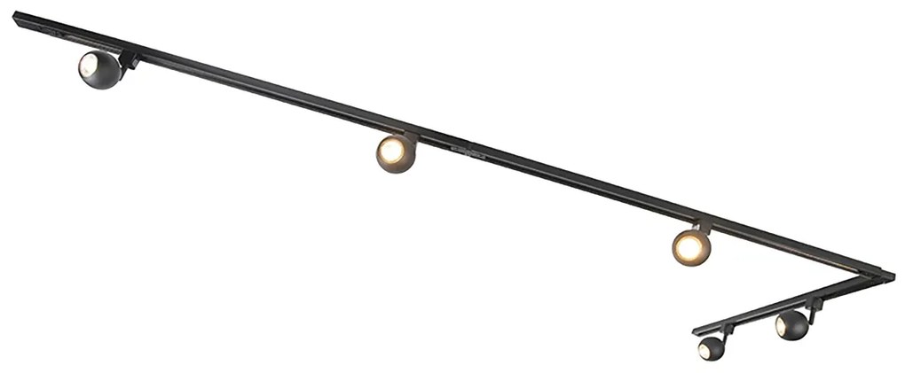 Интелигентна 1-фазова релсова система с 5 Wifi GU10 черни - Gissi