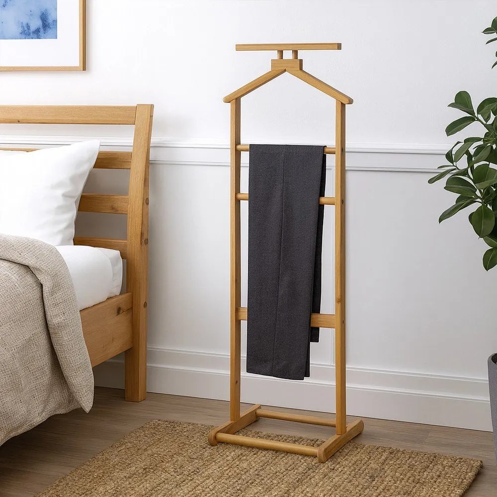 Бамбукова стойка за костюми в естествен цвят Vion – Bonami Essentials