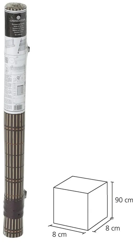 Тъмнокафява бамбукова ролетна щора 90x180 cm Natural Life - Casa Selección