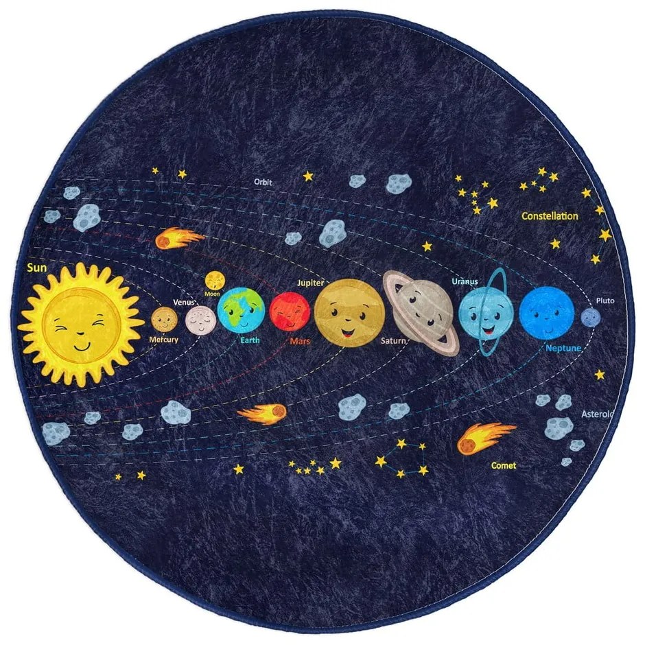 Тъмносин детски килим ø 120 cm Comfort – Mila Home